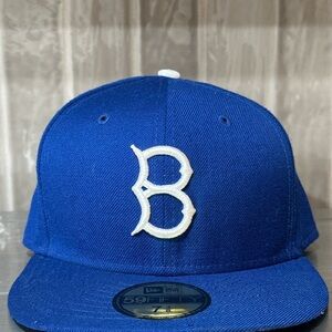 Old school Brooklyn Dodgers pro fit  7 3/8 Blue Cap with White Lettering